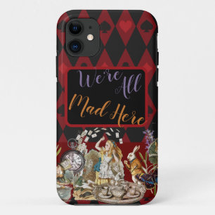 Capa Para iPhone 11 Alice no País das Maravilhas Mad Cheshire Cat