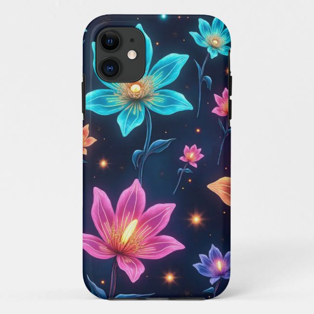 Capa Para iPhone 11 Alien Floral Galaxy iPhone/iPad Case (Verso)