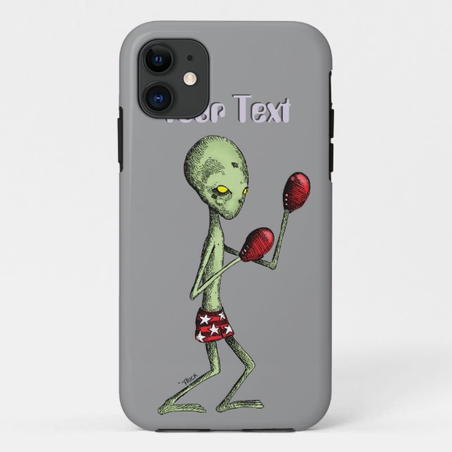 Capa Para iPhone 11 Alienígena do encaixotamento (Verso)