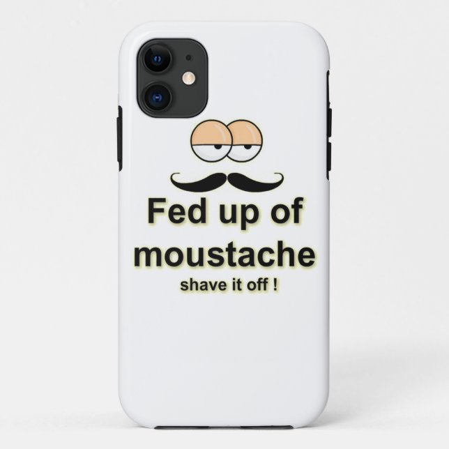 Capa Para iPhone 11 Alimente o bigode, rasgue-o (Verso)