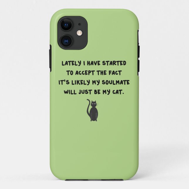 Capa Para iPhone 11 Alma Gêmea Gato (Verso)