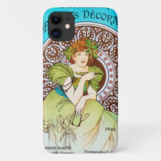 Capa Para iPhone 11 Alphonse Mucha (Verso)