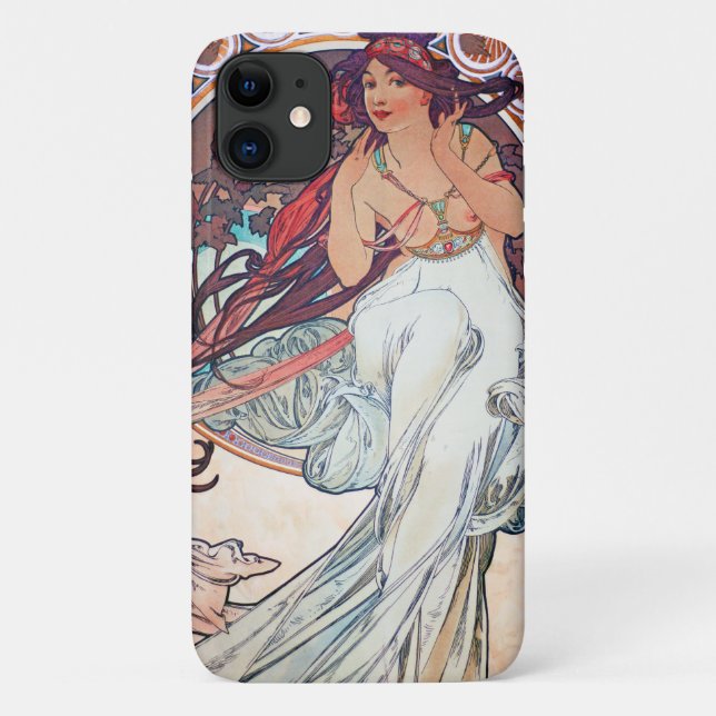 Capa Para iPhone 11 Alphonse Mucha (Verso)