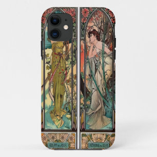 Capa Para iPhone 11 Alphonse Mucha art, art nouveau, vintage, females,