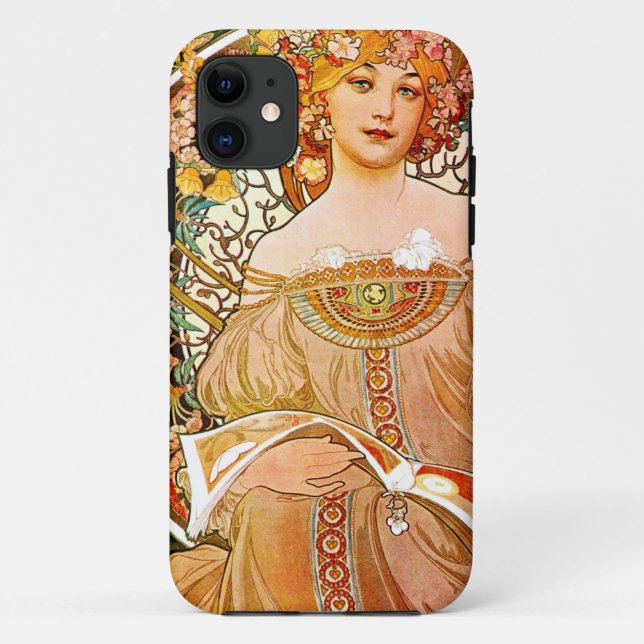Capa Para iPhone 11 Alphonse Mucha Dreaming (Reverie) (Verso)