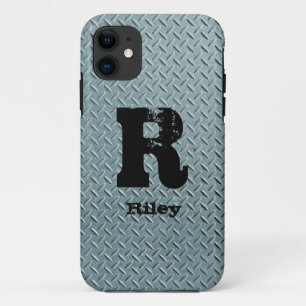 Capa Para iPhone 11 Alteração inicial Adicionar nome Cinza Verificador