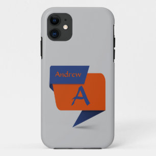 Capa Para iPhone 11 Alterar Banner inicial do Adicionar nome Blue Oran