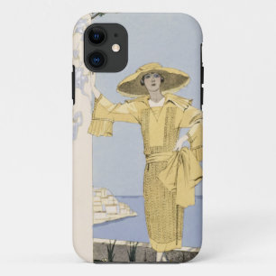 Capa Para iPhone 11 Amalfi, ilustração de uma mulher em um vestido