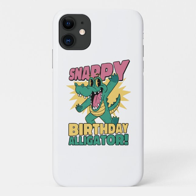 Capa Para iPhone 11 Amante de Jacaré Engraçado e Jacaré de Crocodilo d (Verso)