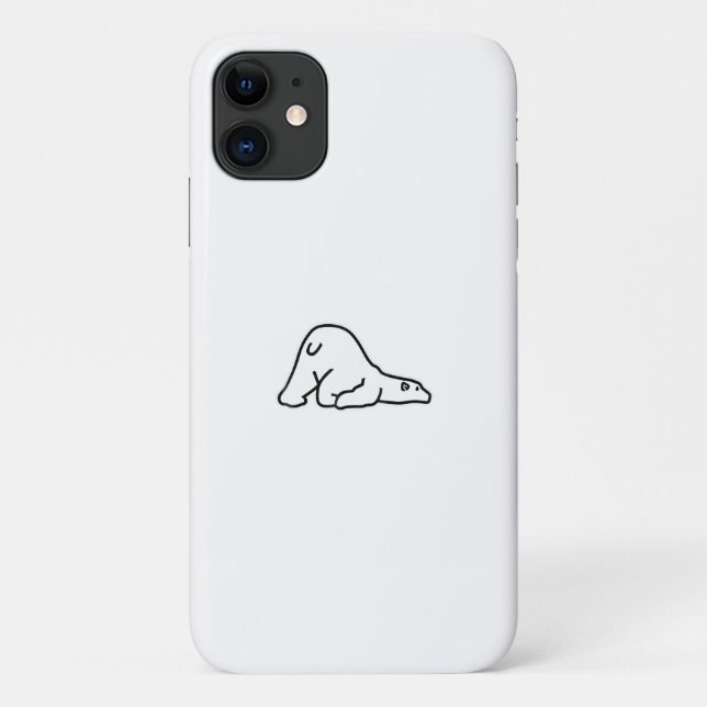 Capa Para iPhone 11 Amante de os animais de Urso Polar Lprego (Verso)