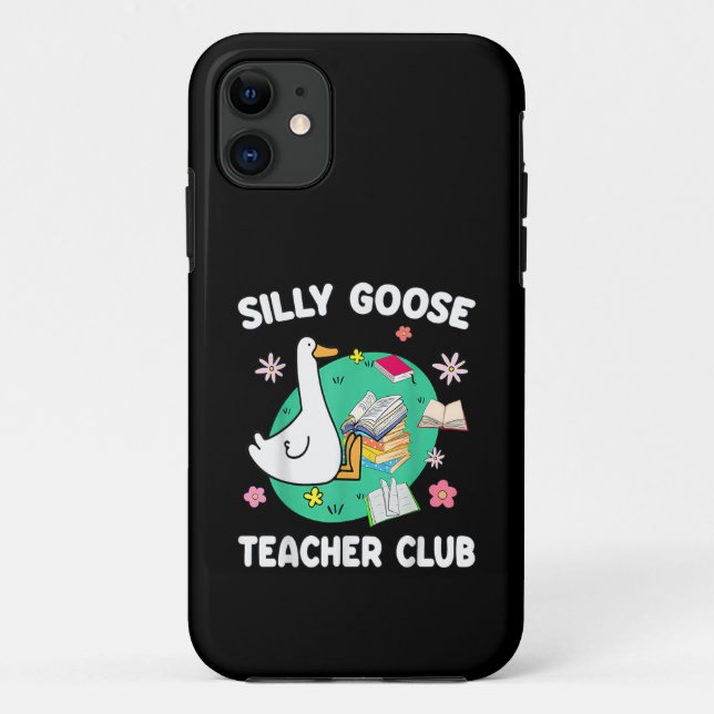 Capa Para iPhone 11 Amante de os animais Engraçado Bobo Goose Teacher  (Verso)