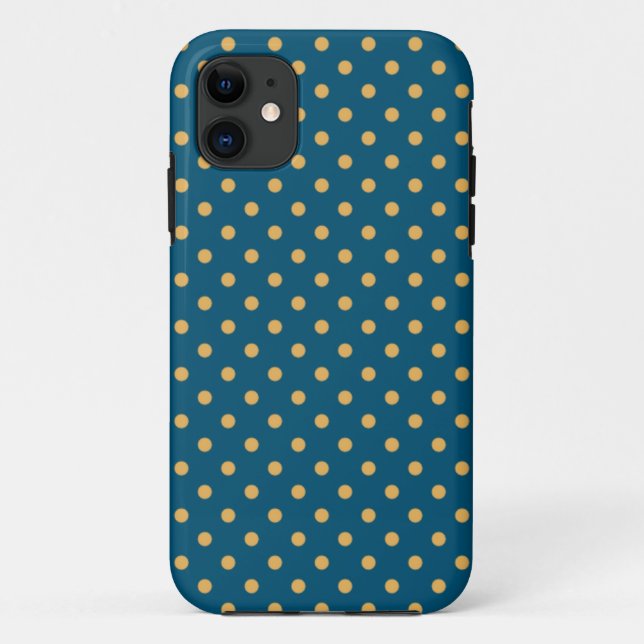 Capa Para iPhone 11 Amarelo Chic no gabinete do iPhone 5/5s da Bolinha (Verso)