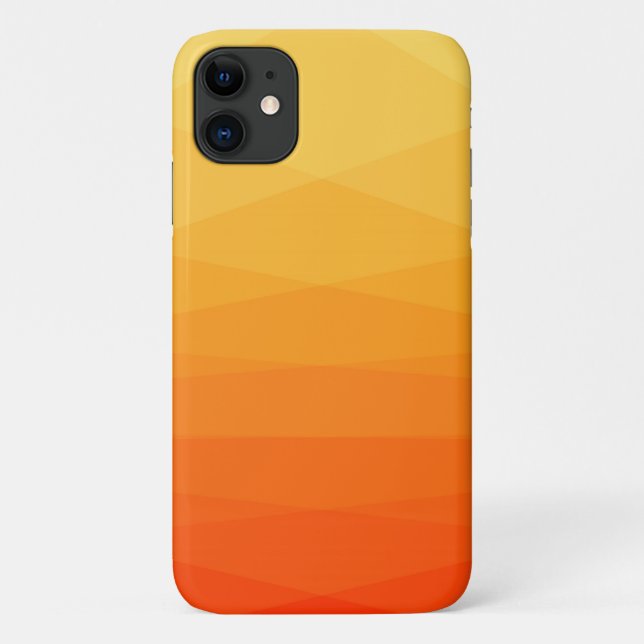 Capa Para iPhone 11 Amarelo E Laranja Poligonal (Verso)