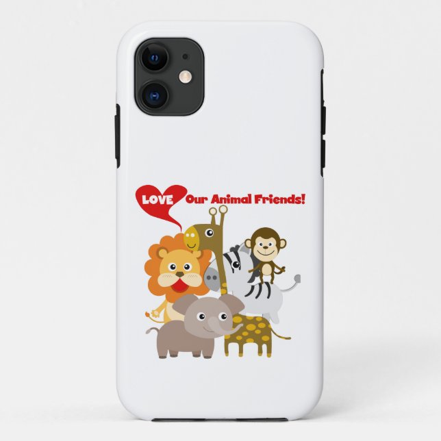 Capa Para iPhone 11 Ame nossos amigos animais (Verso)