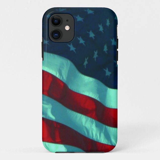 Capa Para iPhone 11 American Flag Apple (Verso)
