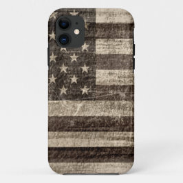 Capa Para iPhone 11 American Flag Vintage