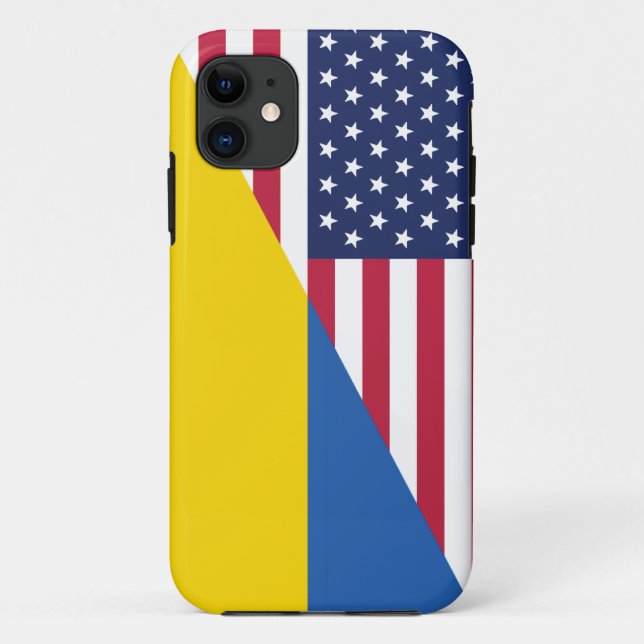 Capa Para iPhone 11 American support towards Ukraine Sherpa Blanket (Verso)