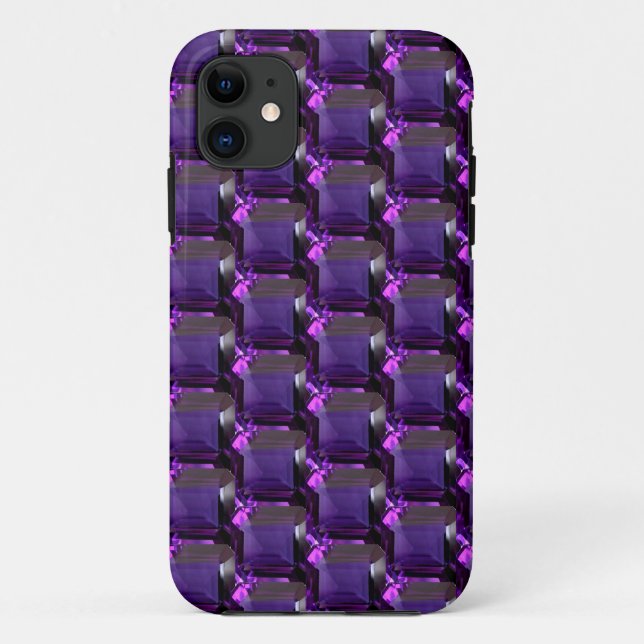 Capa Para iPhone 11 Ametyst Gemstone Purple (Verso)