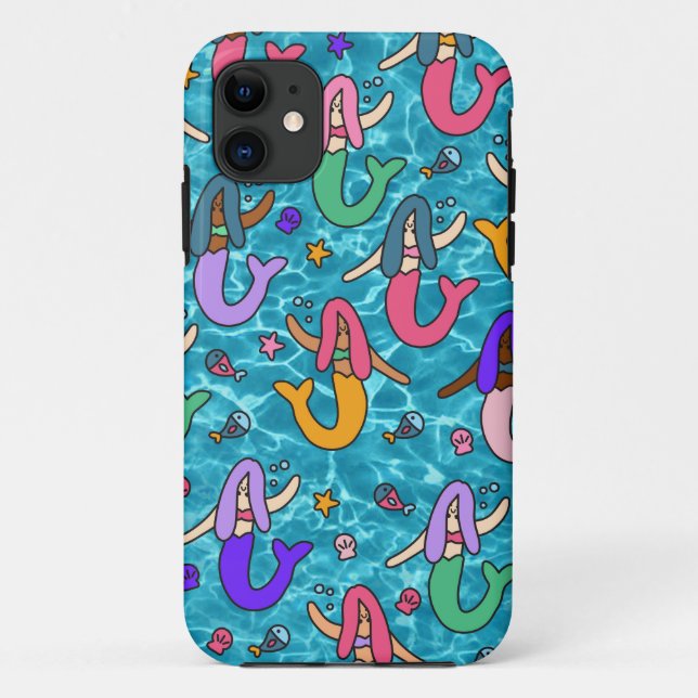Capa Para iPhone 11 Amigos da Mermaid (Verso)