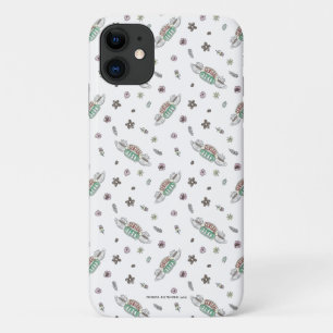 Capa Para iPhone 11 AMIGOS™ Padrão De Aquarela Do Café De Perk Ce