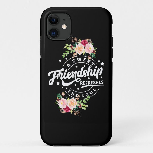 Capa Para iPhone 11 Amizade Doce Refresca A Alma (Verso)