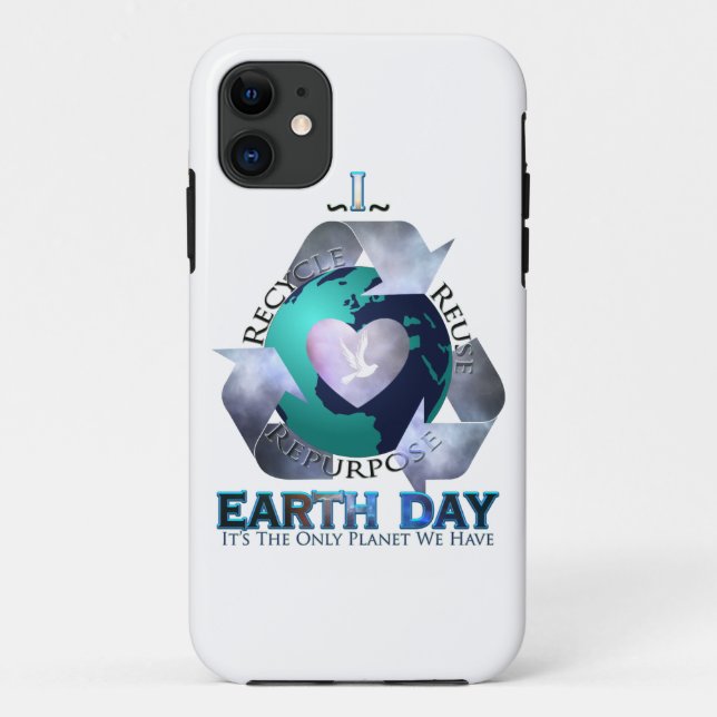 Capa Para iPhone 11 Amo o Dia da Terra (Verso)