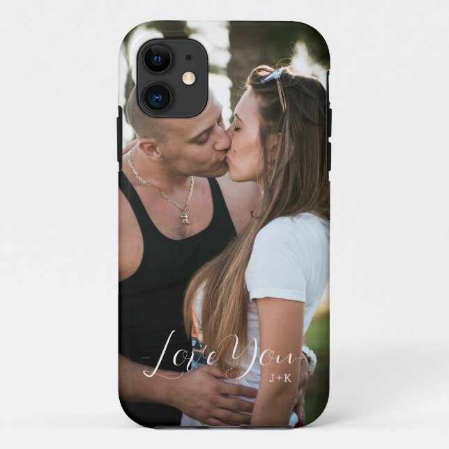 Capa Para iPhone 11 Amo-te, casal (Verso)