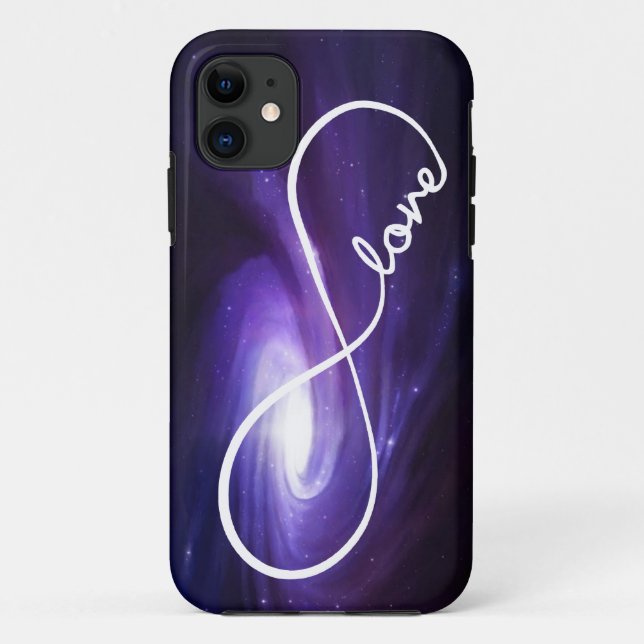 Capa Para iPhone 11 amor da infinidade - galáxia (Verso)