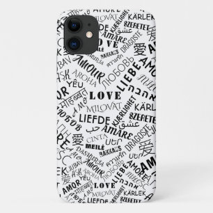 Capa Para iPhone 11 AMOR - Vários Idiomas - Personalizável Internaci