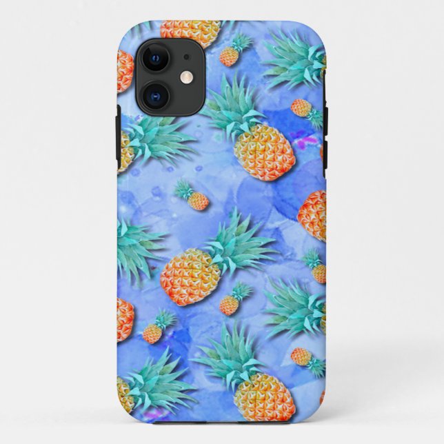 Capa Para iPhone 11 Ananases. Tinta. Festa. (Verso)