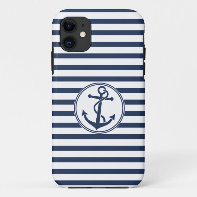 Capa Para iPhone 11 Âncora com listras (Verso)