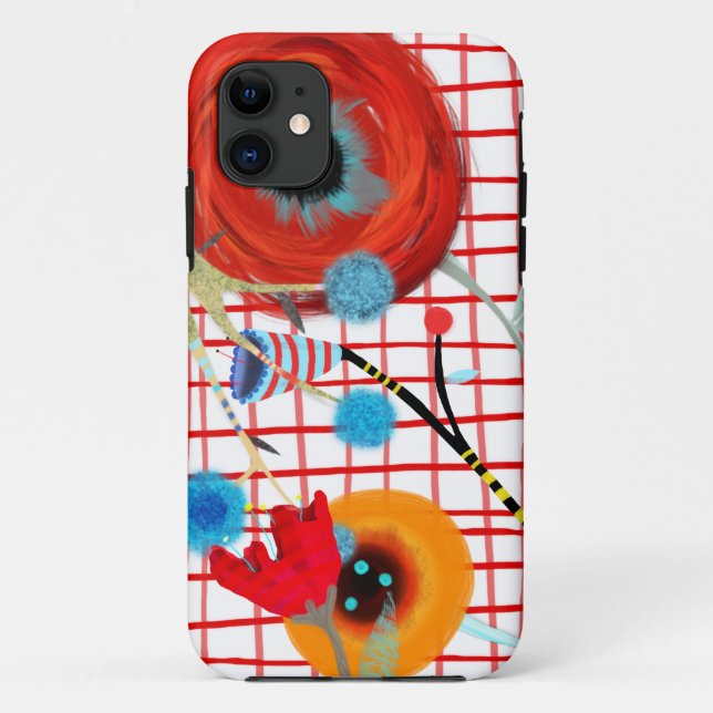Capa Para iPhone 11 Anêmonas Ranunculares de Peões primavera buquês (Verso)