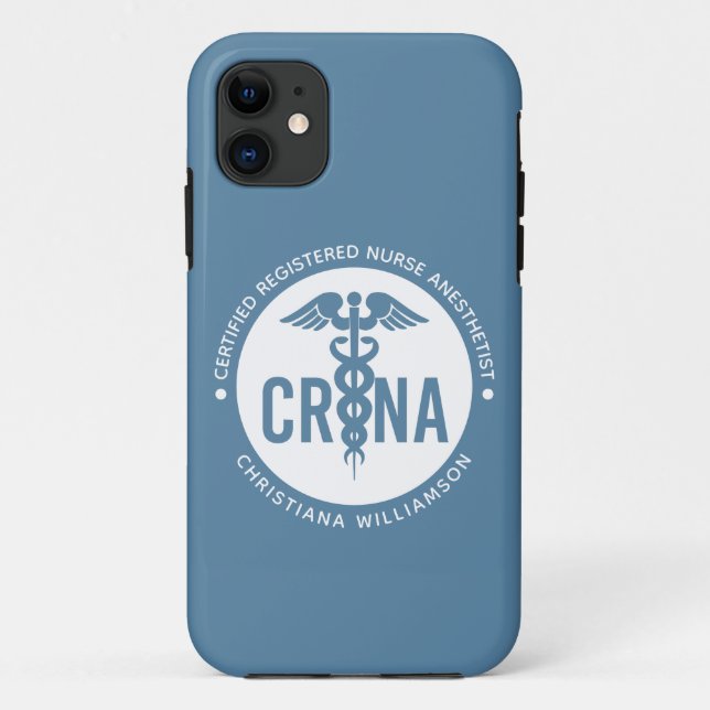 Capa Para iPhone 11 Anestesista de Enfermeira Registrada Certificada C (Verso)