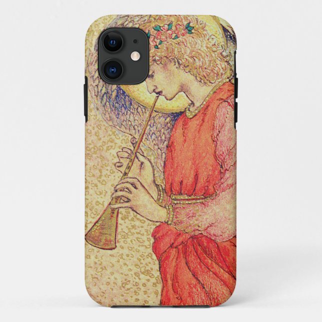 Capa Para iPhone 11 Angel Tocando um Flageolet (Verso)