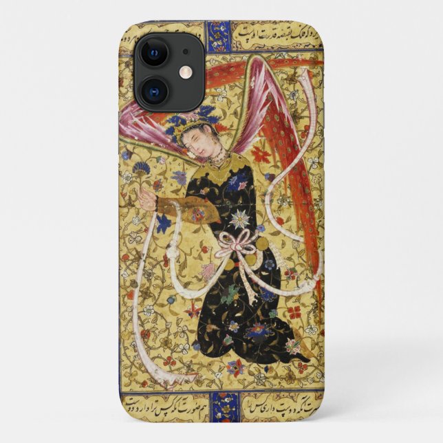 CAPA PARA iPhone 11 ÂNGULO ORIENTAL COM FLORES E ARCO BRANCO (Verso)