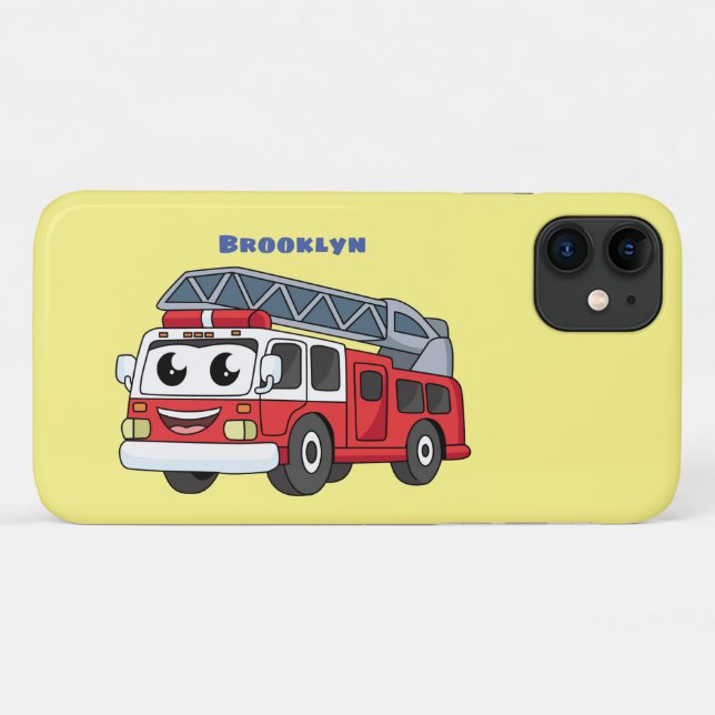 Capa Para iPhone 11 Animação de bombeiros felizes (Verso (horizontal))