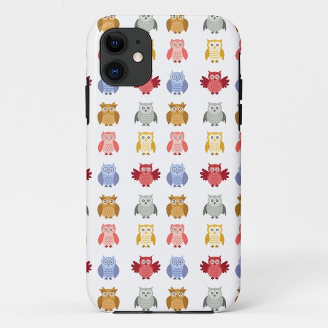 Capa Para iPhone 11 Animais de Floresta Coruja Modernos (Verso)