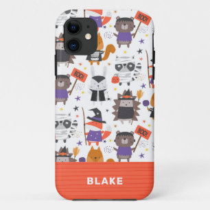 Capa Para iPhone 11 Animais do Dia das Bruxas Bonitos Personalizados