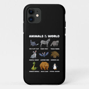 Capa Para iPhone 11 Animais Do Mundo Presente Animais Raros Engraçados