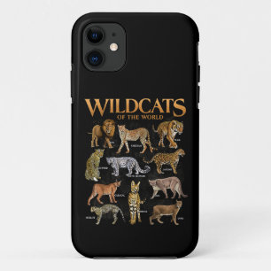 Capa Para iPhone 11 Animais Selvagens de Gatos Selvagens do Mundo Educ