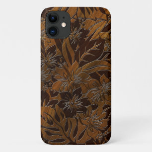 Capa Para iPhone 11 Anini Beach Faux Wood Hawaiian