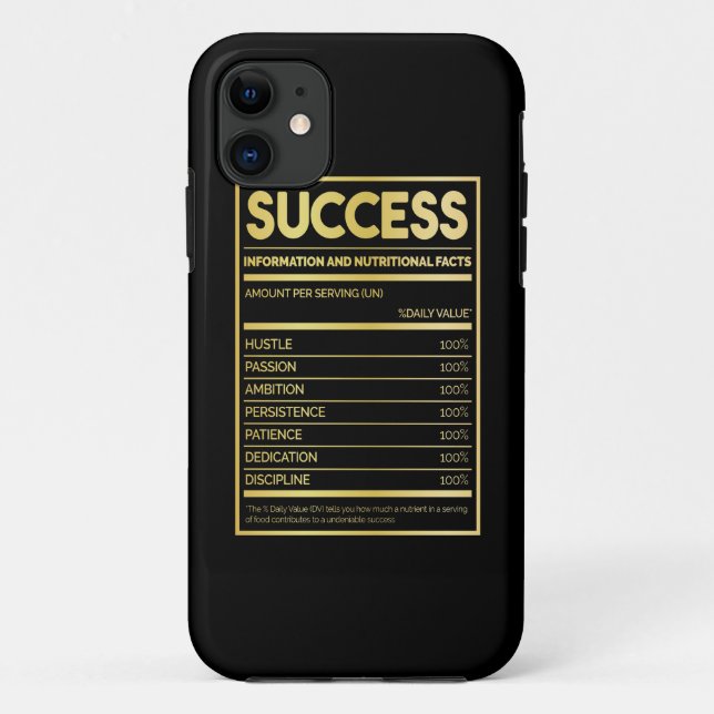 Capa Para iPhone 11 Aniversário Oferece Sucesso Nutricional Fatos (Verso)