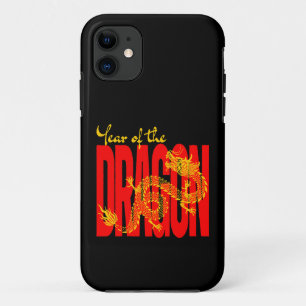 Capa Para iPhone 11 Ano do Ouro Vermelho do Dragão