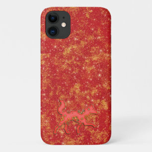 Capa Para iPhone 11 Ano Novo Lunar Chinês Cão do Zodíaco em Dourado Ve