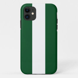 Capa Para iPhone 11 Anos setenta esportivos Floresta Verde Listras do 