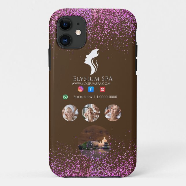 Capa Para iPhone 11 ANTISTRESS CALM RELAX Gold Spa Beauty social media (Verso)