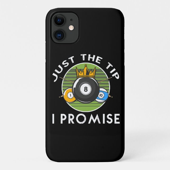 Capa Para iPhone 11 Apenas a Ponta Eu Prometo Bilhar (Verso)