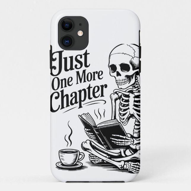 Capa Para iPhone 11 "Apenas Mais Um Capítulo" Skeleton Book (Verso)