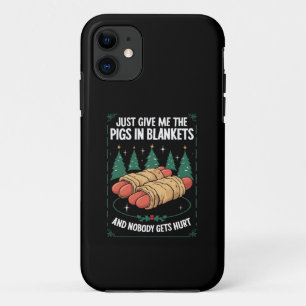 Capa Para iPhone 11 Apenas Me Dê Porcos Em Cobertores Hilário Festa De