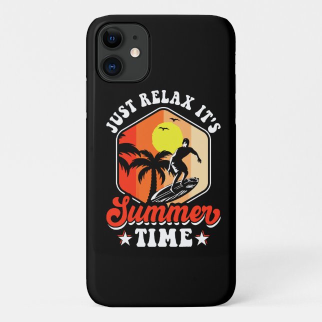 Capa Para iPhone 11 Apenas Relaxar É Verão (Verso)